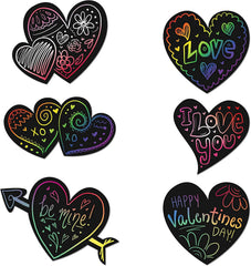 Valentine's Day Heart-Shaped Scratch-Off Sticker Roll Gift Cards