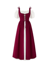 Women's Medieval Renaissance Peasant Maxi Dress for Halloween
