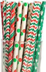 Assorted Color Disposable Paper Drinking Straws