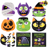 36-Piece Halloween Jigsaw Puzzle Set in Blind Boxes Featuring 6 Characters on Paper Board