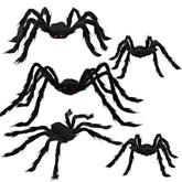 Realistic Hairy Spiders for Halloween (5-Pack)