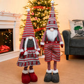 Tall Knitted Gnome Couple, 40 Inches