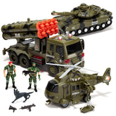 3-in-1 Friction-Powered Siren Military Vehicle Toy