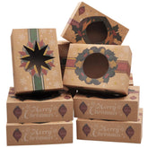 Kraft Christmas Cookie Boxes with Window, 24 Count