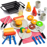 PLAY-ACT Barbecue Food & Accessories Toy Set, 27 Pieces