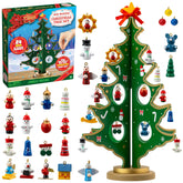 Wooden Tabletop Christmas Tree Advent Calendar