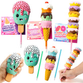 6-Pack Squishy Pens with Valentine's Day Cards for Kids - Classroom Exchange Gifts