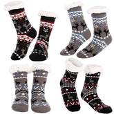 4-Piece Premium Fleece Crew Socks