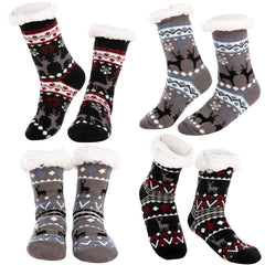 4-Piece Premium Fleece Crew Socks