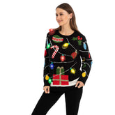 Women's Light-Up String Lights Ugly Sweater