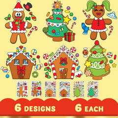 Make-a-Face Gingerbread Set with Trees, 36 Pieces