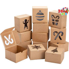 Brown Kraft Cookie Boxes (36 Pack)