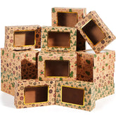 Christmas Foil Cookie Kraft Pattern Gift Box (24 Pcs)