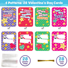 28 Wacky Tracks with Valentine's Day Cards for Classroom Exchange
