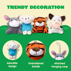 36-Piece Mini Plush Animal Toy Set (2.5-3 Inches, No Egg Shells)