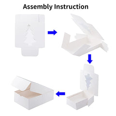 White Treat Boxes with Window, Pack of 24
