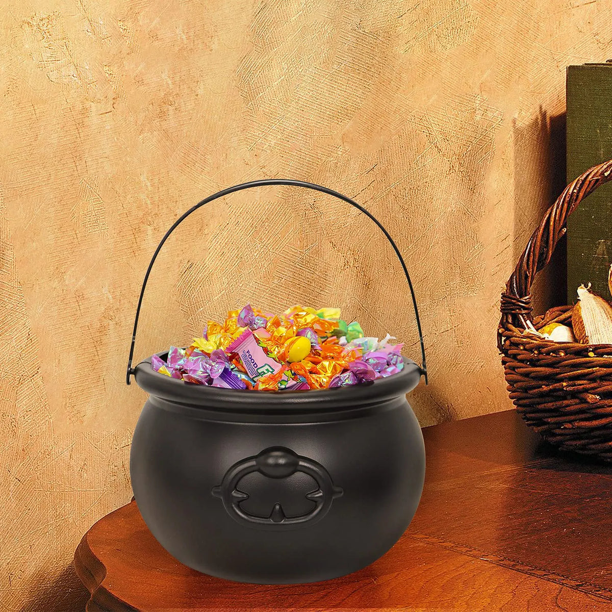 Large Black Halloween Cauldron