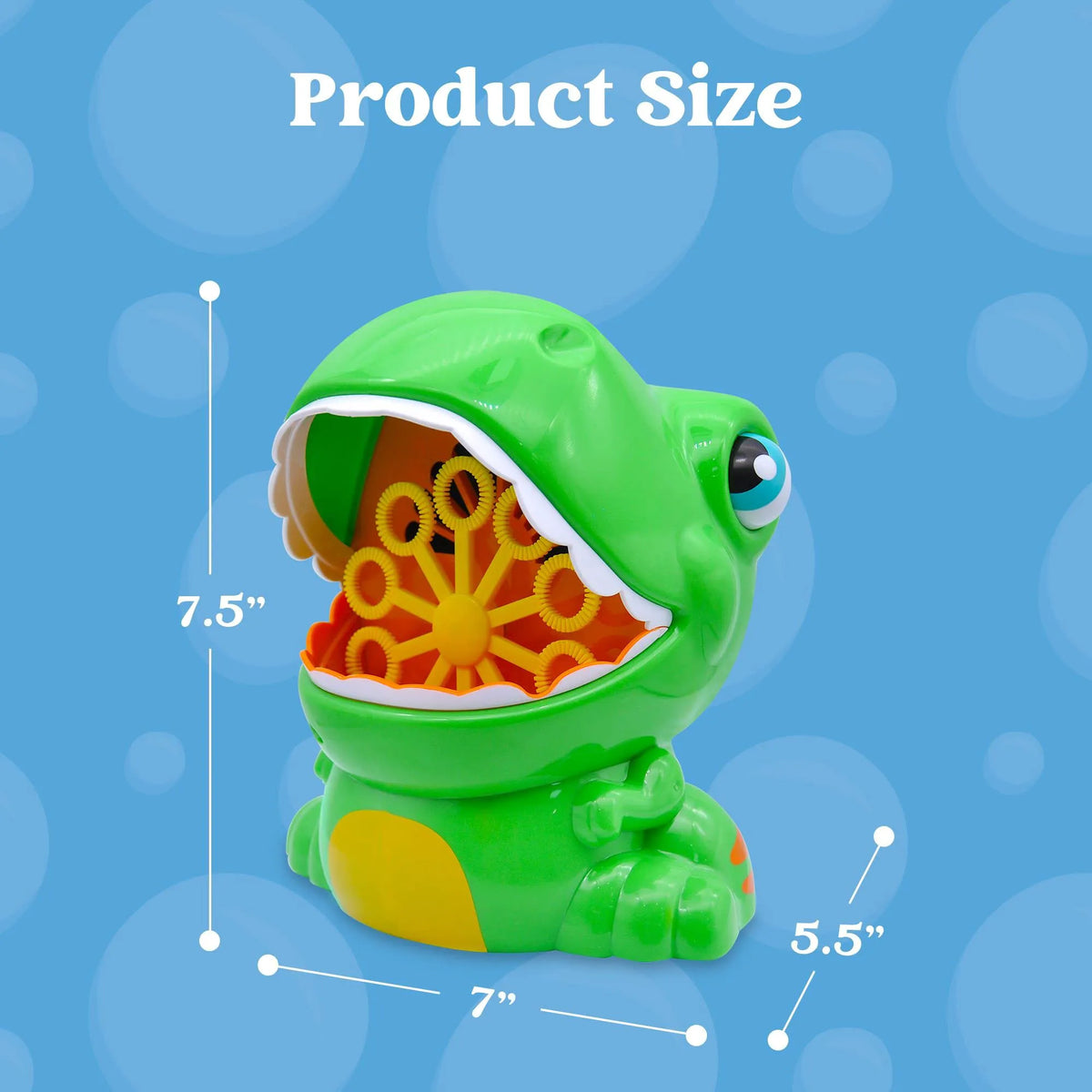 SLOOSH Green Dinosaur Bubble Machine