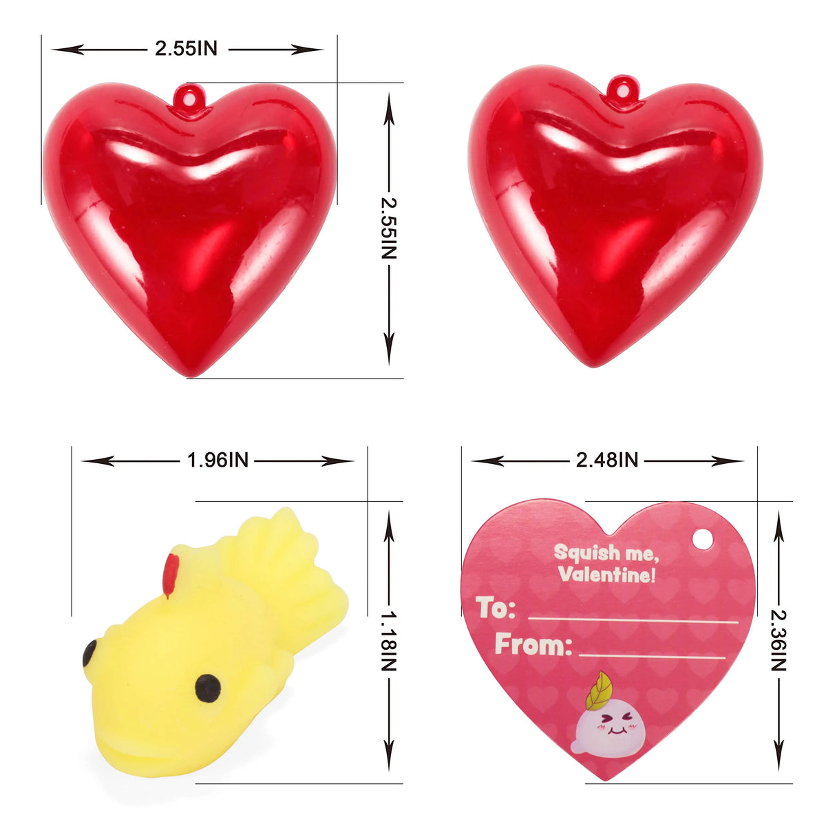 28-Pack Mochi Squishy Toys with Valentine's Day Cards for Kids