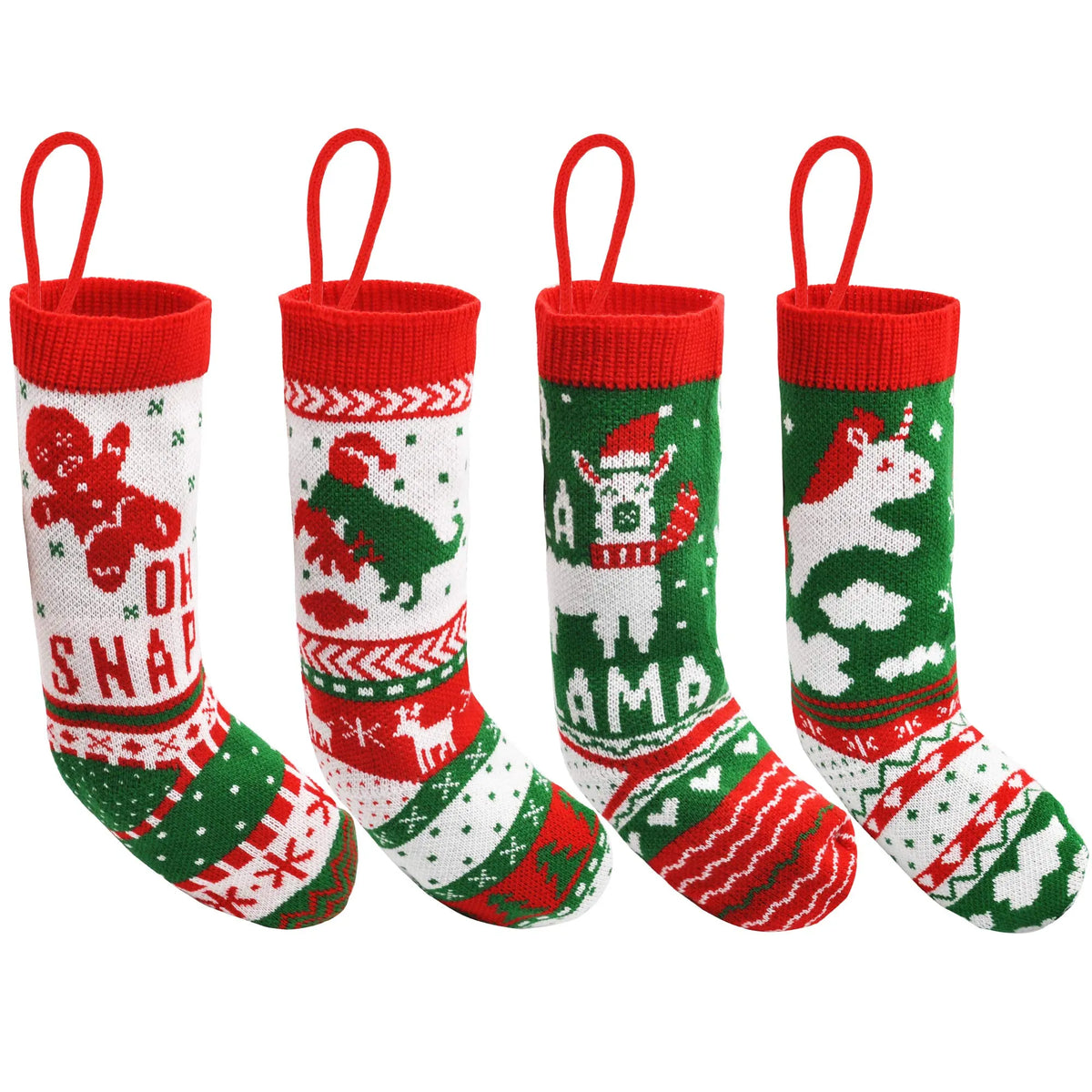 4-Pack 18-Inch Christmas Stockings