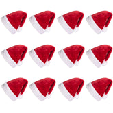 Premium Santa Hats for Christmas, 12-Pack