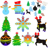 72-Piece Rainbow Scratch Christmas Ornaments