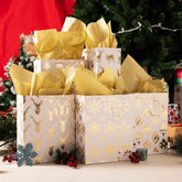 24-Pack Gold Foil Christmas Gift Bags