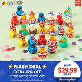 JOYIN 24-Pack Patriotic Rubber Ducks - 2.6-Inch Toys, 8 Unique Designs