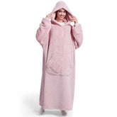 Adult Flannel Long Wearable Blanket - Pink