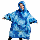 Kids' Sherpa Wearable Blanket - Dark Blue Tie Dye