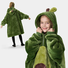 Kids' Avocado-Shaped Sherpa Wearable Blanket