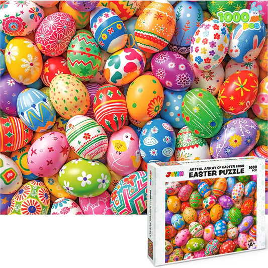 1000-Piece Easter Eggs Jigsaw Puzzle for Kids and Adults