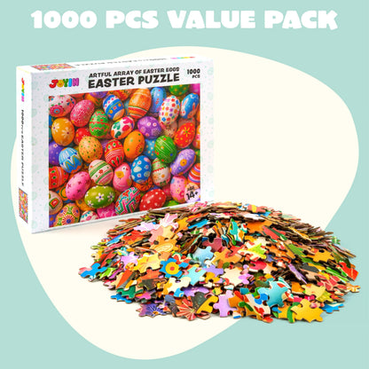 1000-Piece Easter Eggs Jigsaw Puzzle for Kids and Adults