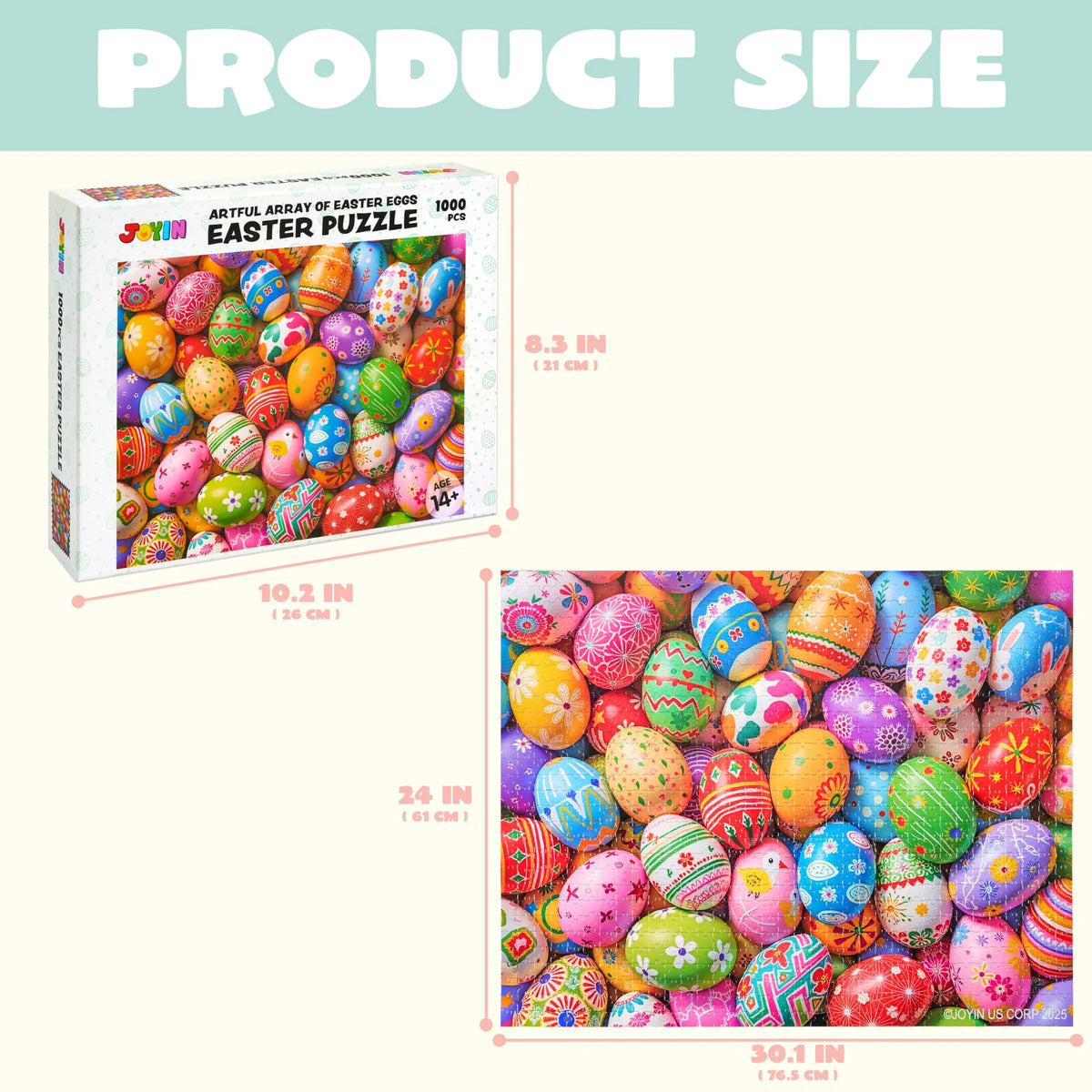 1000-Piece Easter Eggs Jigsaw Puzzle for Kids and Adults