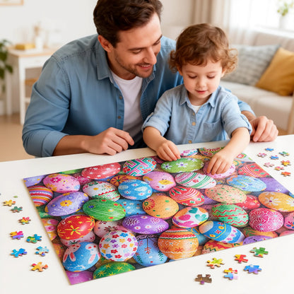 1000-Piece Easter Eggs Jigsaw Puzzle for Kids and Adults