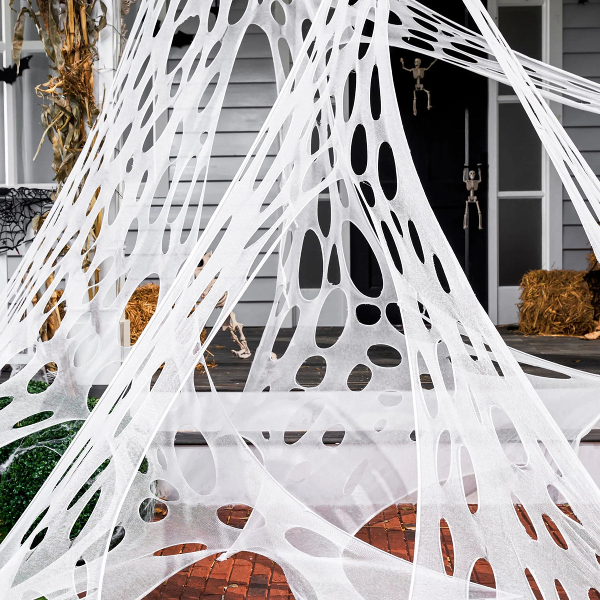 1000ft Halloween Giant Spider Web Decoration - Cut Your Own Stretchy Spider Netting