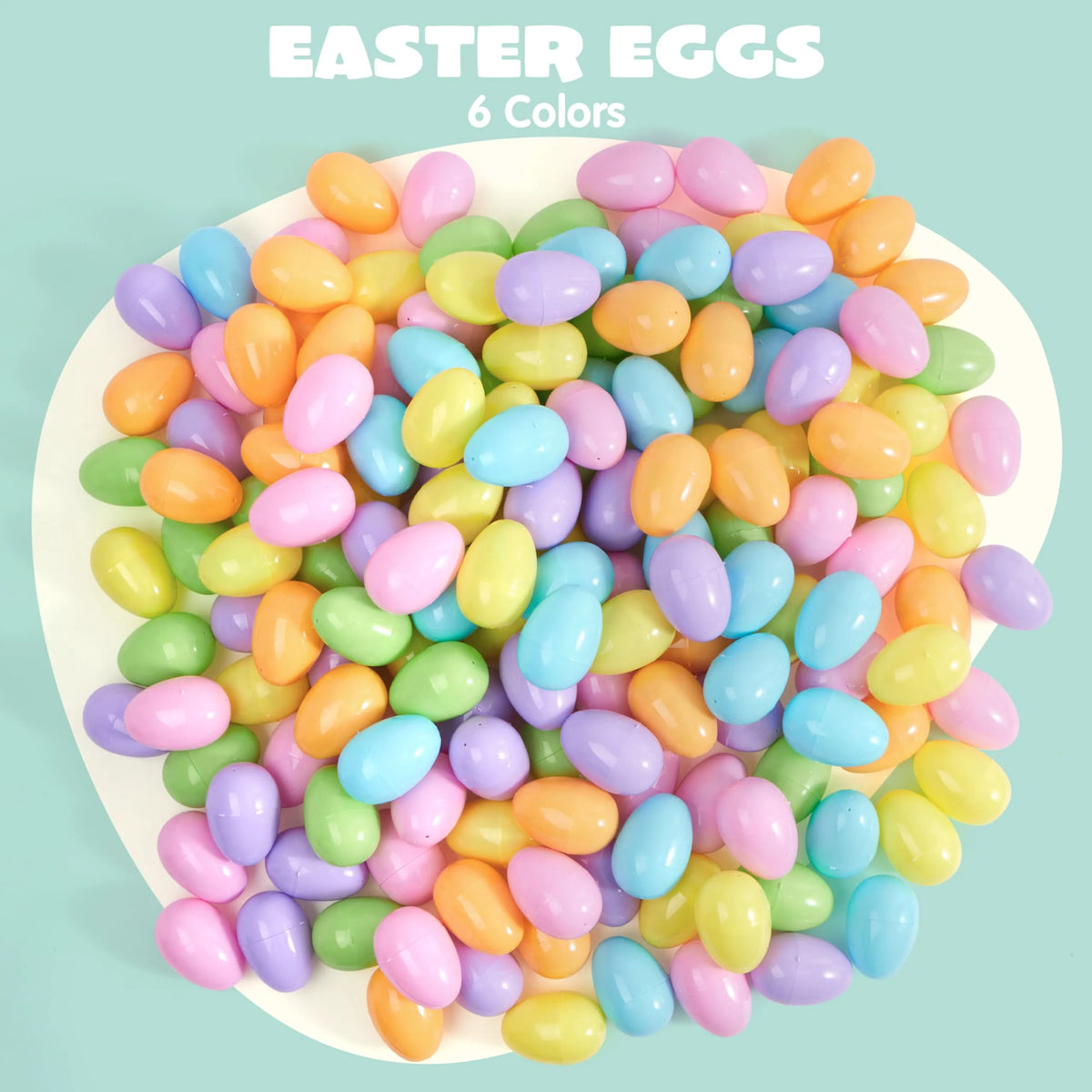 100 Pastel Plastic Easter Eggs, Fillable for Easter Egg Hunts & Party Favors