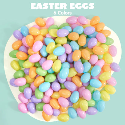 100 Pastel Plastic Easter Eggs, Fillable for Easter Egg Hunts & Party Favors