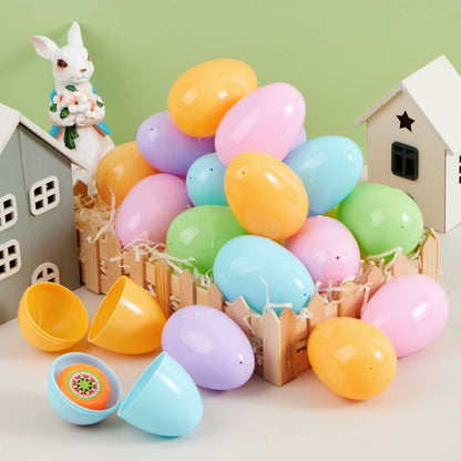 100 Pastel Plastic Easter Eggs, Fillable for Easter Egg Hunts & Party Favors