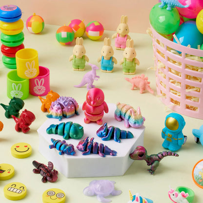 100 Prefilled Easter Eggs with Assorted Toys for Easter Egg Hunts, Basket Stuffers, and Classroom Prizes