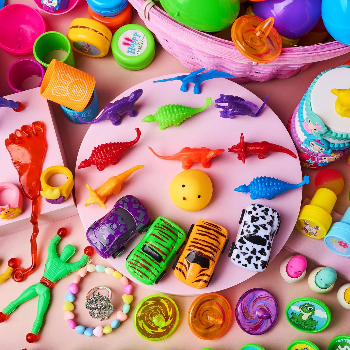 100 Prefilled Easter Eggs with Toys and Stickers (2.5 inches)