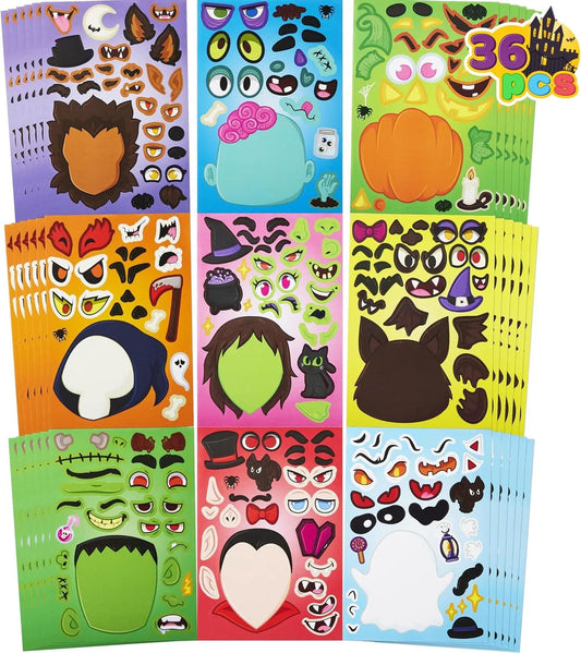 36 Make-a-Face Sticker Sheets