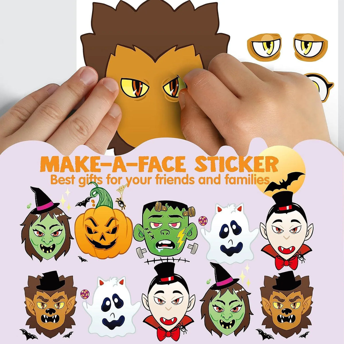 36 Make-a-Face Sticker Sheets
