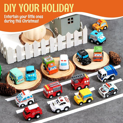 Kids Advent Calendar with Pull-Back Car Toys