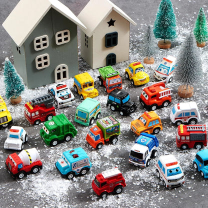 Kids Advent Calendar with Pull-Back Car Toys