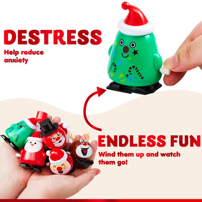 24 Pack Christmas Wind-Up Toys, Christmas Decorations and Gifts
