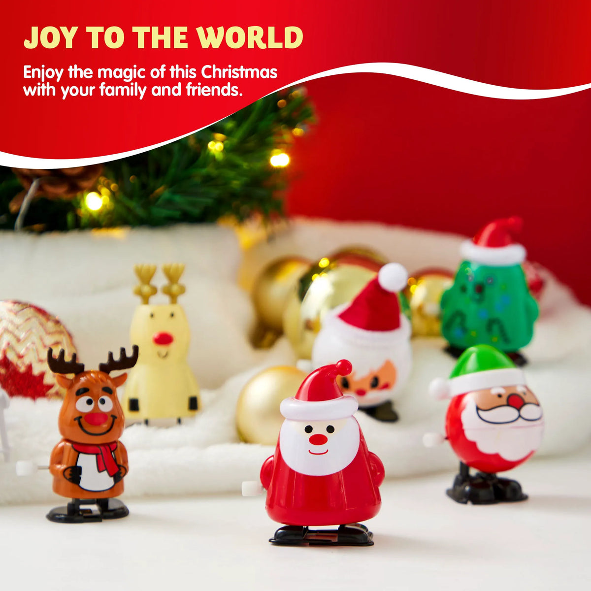 24 Pack Christmas Wind-Up Toys, Christmas Decorations and Gifts