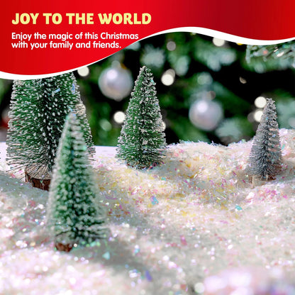 12 oz Christmas Twinkles Snow - Plastic Artificial Snowflakes for Holiday Decor