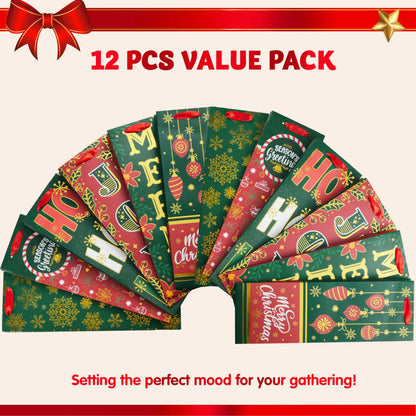 12 Christmas Wine Gift Bags for Holiday Bottle Wrapping
