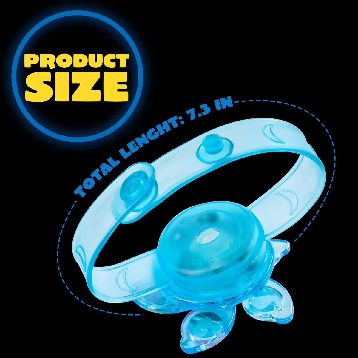 12-Pack LED Light-Up Spinner Bracelets - Glow-in-the-Dark Fidget Party Favors